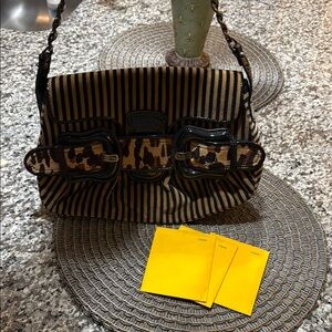 Fendi Striped Shoulder Bag